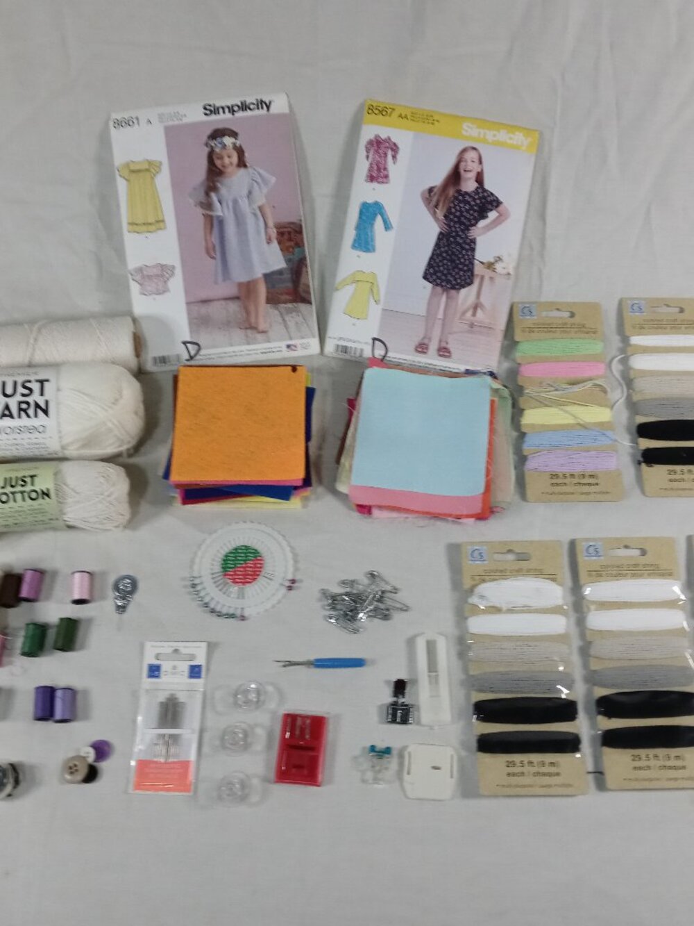 Huge Lot Sewing/ Knitting Art & Craft Supplies Bundle with Free Storage Bins